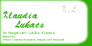 klaudia lukacs business card