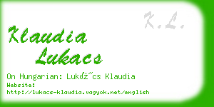 klaudia lukacs business card
